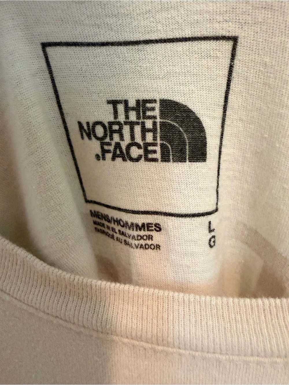 The North Face Men's Short Sleeve Tee in Light Beige with White Logo